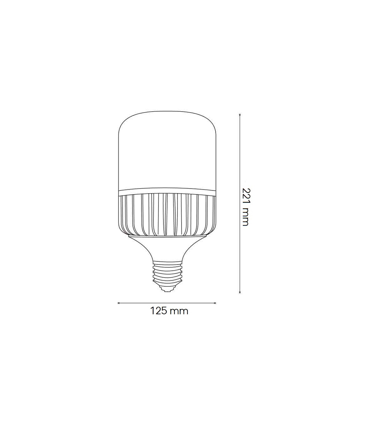 Bombilla Led T125 50W 4000Lm 270º E27