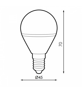 Bombilla Led 4W 520Lm 270º E14 AZUL OSCURO