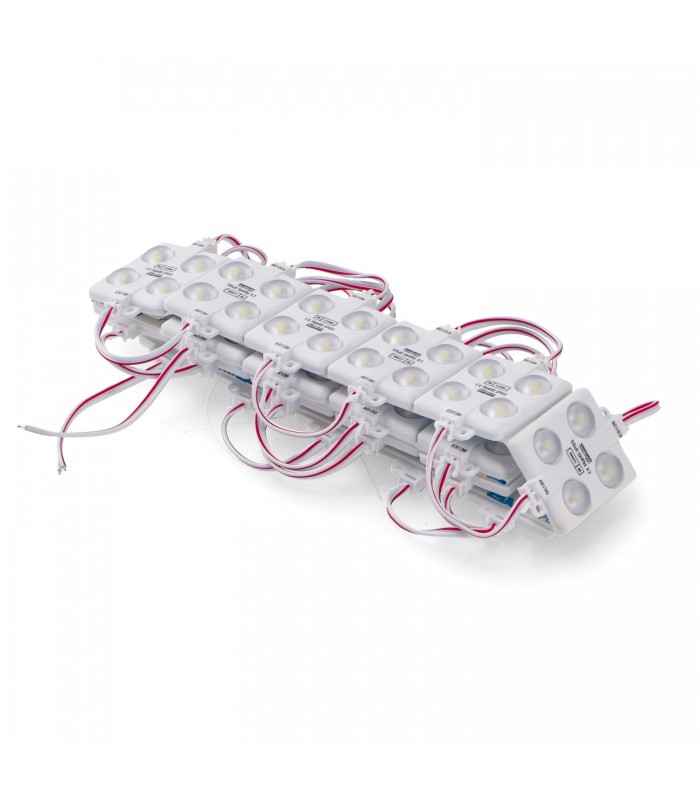 Cadena 20 Módulos 4 LED 2W 220Lm 160º 12VDC IP65