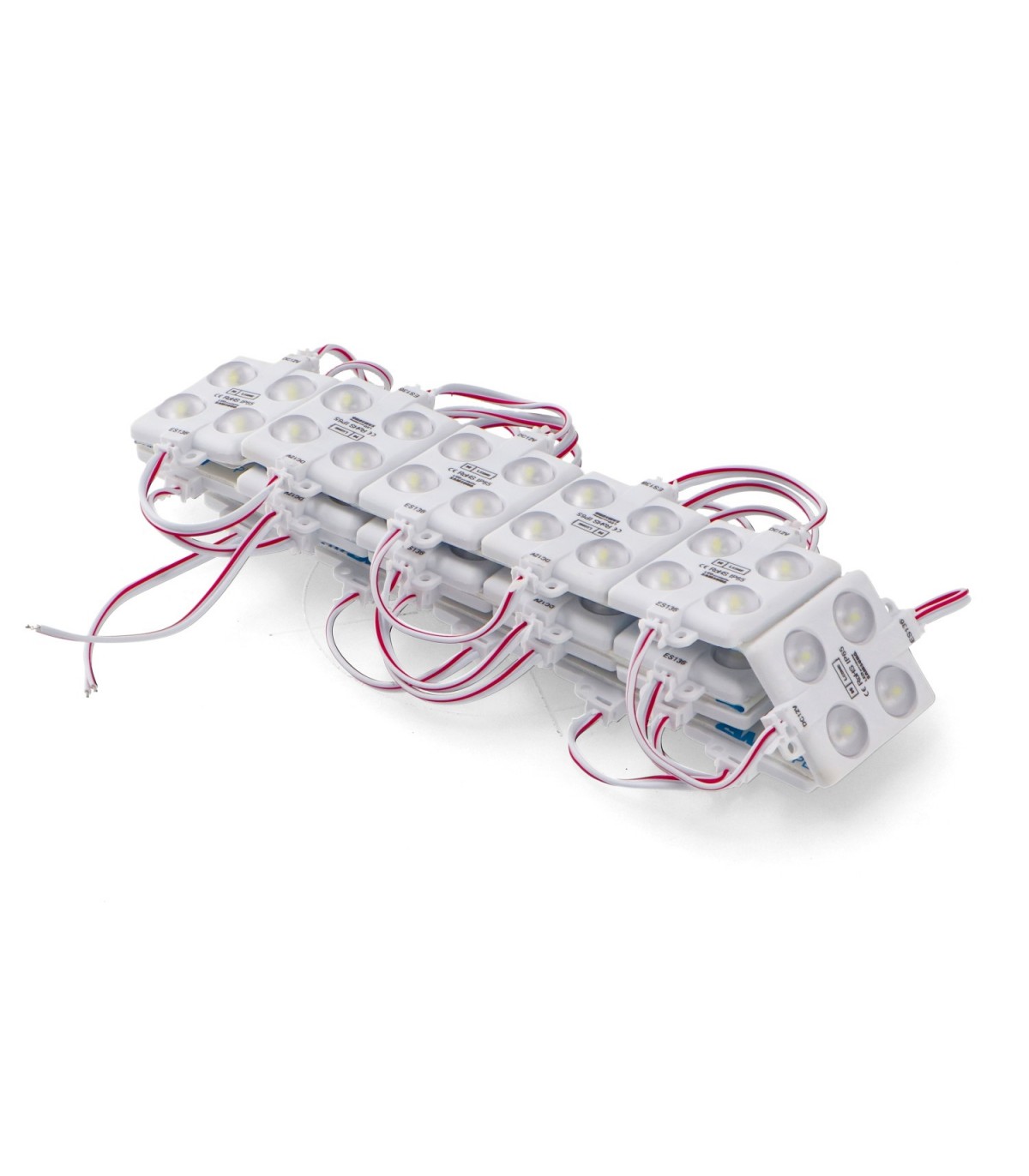 Cadena 20 Módulos 4 LED 2W 220Lm 160º 12VDC IP65