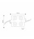 Cadena 20 Módulos 4 LED 2W 220Lm 160º 12VDC IP65