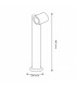 Baliza URBAN LEDME 1xGU10 Negro