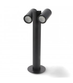 Baliza URBAN DOUBLE LEDME 2xGU10 Negro