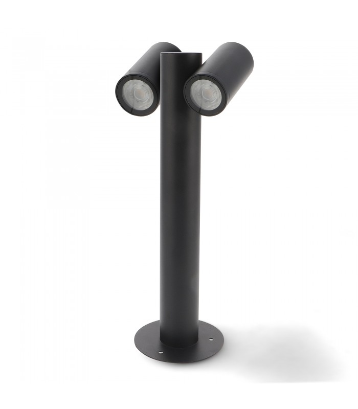 Baliza URBAN DOUBLE LEDME 2xGU10 Negro