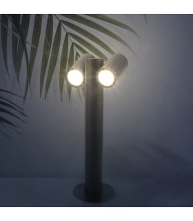 Baliza URBAN DOUBLE LEDME 2xGU10 Negro