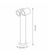 Baliza URBAN DOUBLE LEDME 2xGU10 Negro