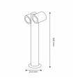 Baliza URBAN DOUBLE LEDME 2xGU10 Negro