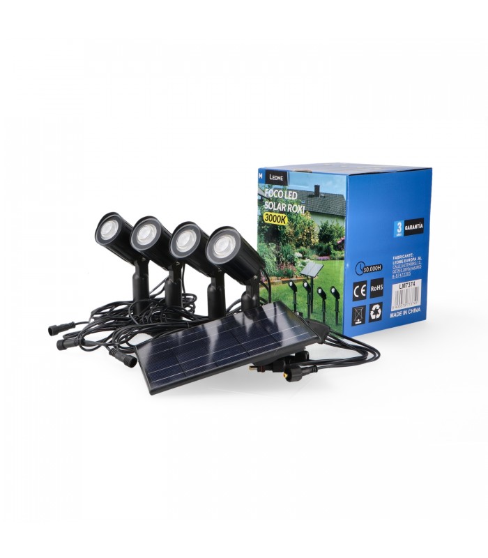Kit 4 Estacas Led Solar ROXI 5W 100Lm IP65 Con Pincho