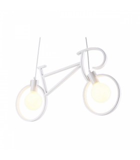 Lámpara de techo Bicycle Vintage 2xE27. Blanca.