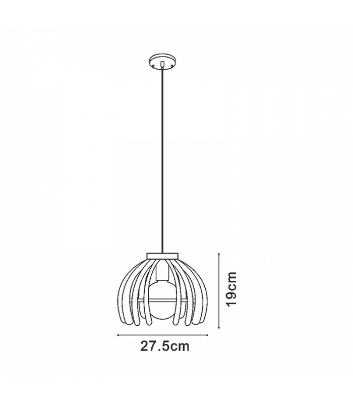 Lámpara Trang Black 1xE27 IP20