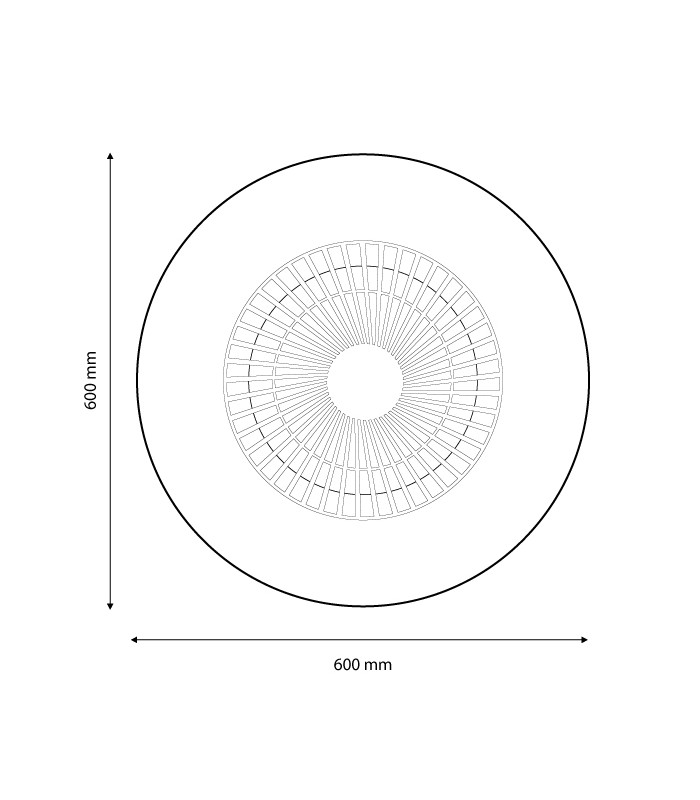 Ventilador WhitLine DC 40W 2700Lm 5 Aspas Blanco CCT