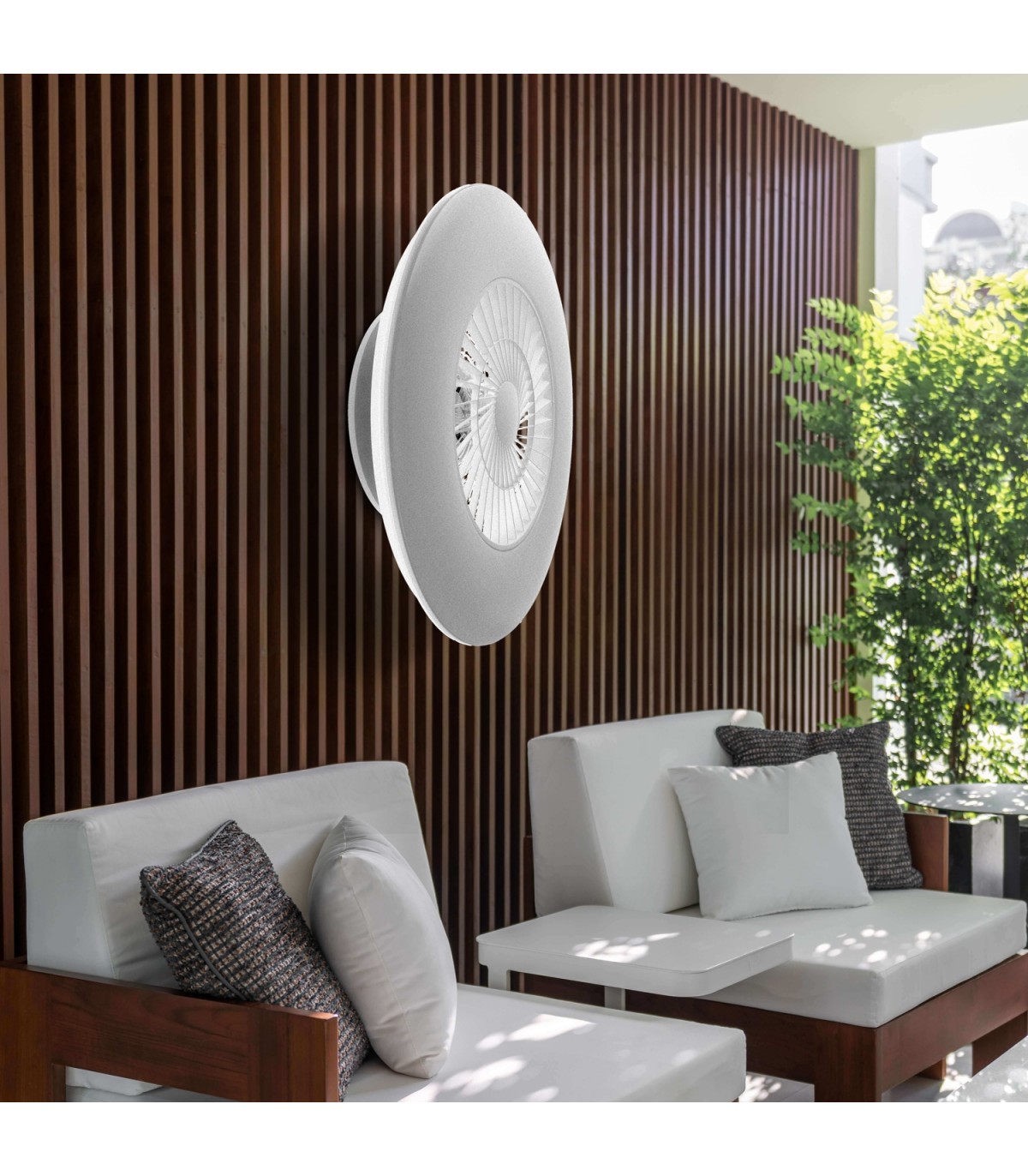 Ventilador WhitLine DC 40W 2700Lm 5 Aspas Blanco CCT