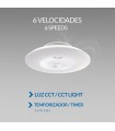 Ventilador WhitLine DC 40W 2700Lm 5 Aspas Blanco CCT
