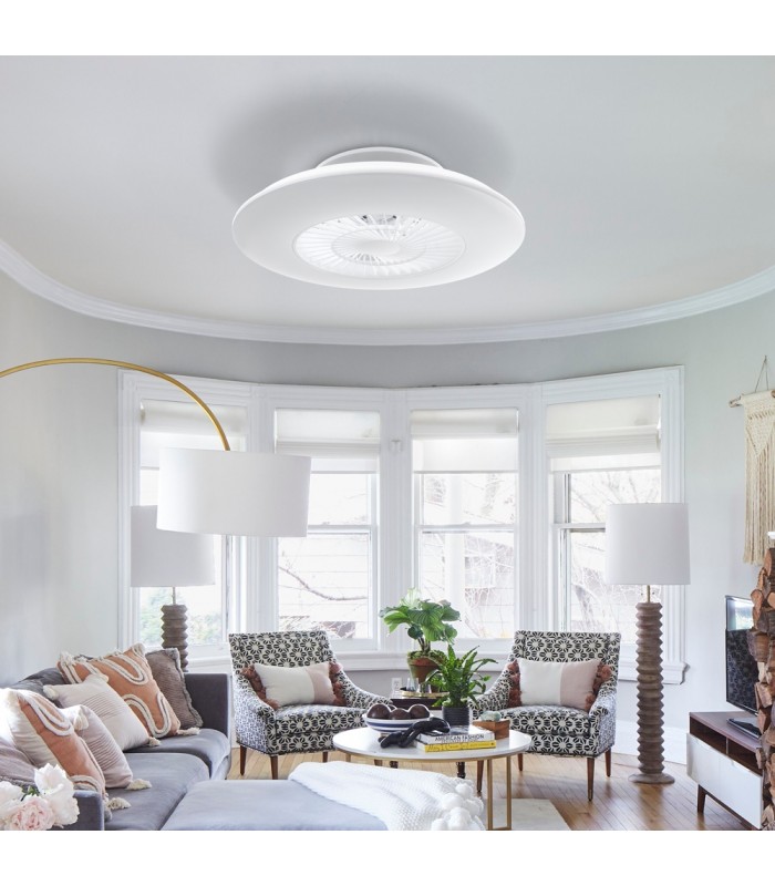 Ventilador WhitLine DC 40W 2700Lm 5 Aspas Blanco CCT