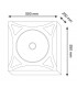 Ventilador AC Armstrong Square 68W 60x60 6 Aspas Blanco