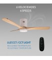 Ventilador White Energy DC Blanco 18W 1500Lm 3 Aspas Haya CCT
