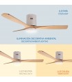 Ventilador White Energy DC Blanco 18W 1500Lm 3 Aspas Haya CCT