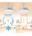 Ventilador de techo Messe APP DC 72W 3360Lm Blanco/Haya 4 Aspas CCT