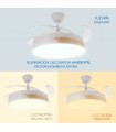 Ventilador de techo Messe APP DC 72W 3360Lm Blanco/Haya 4 Aspas CCT