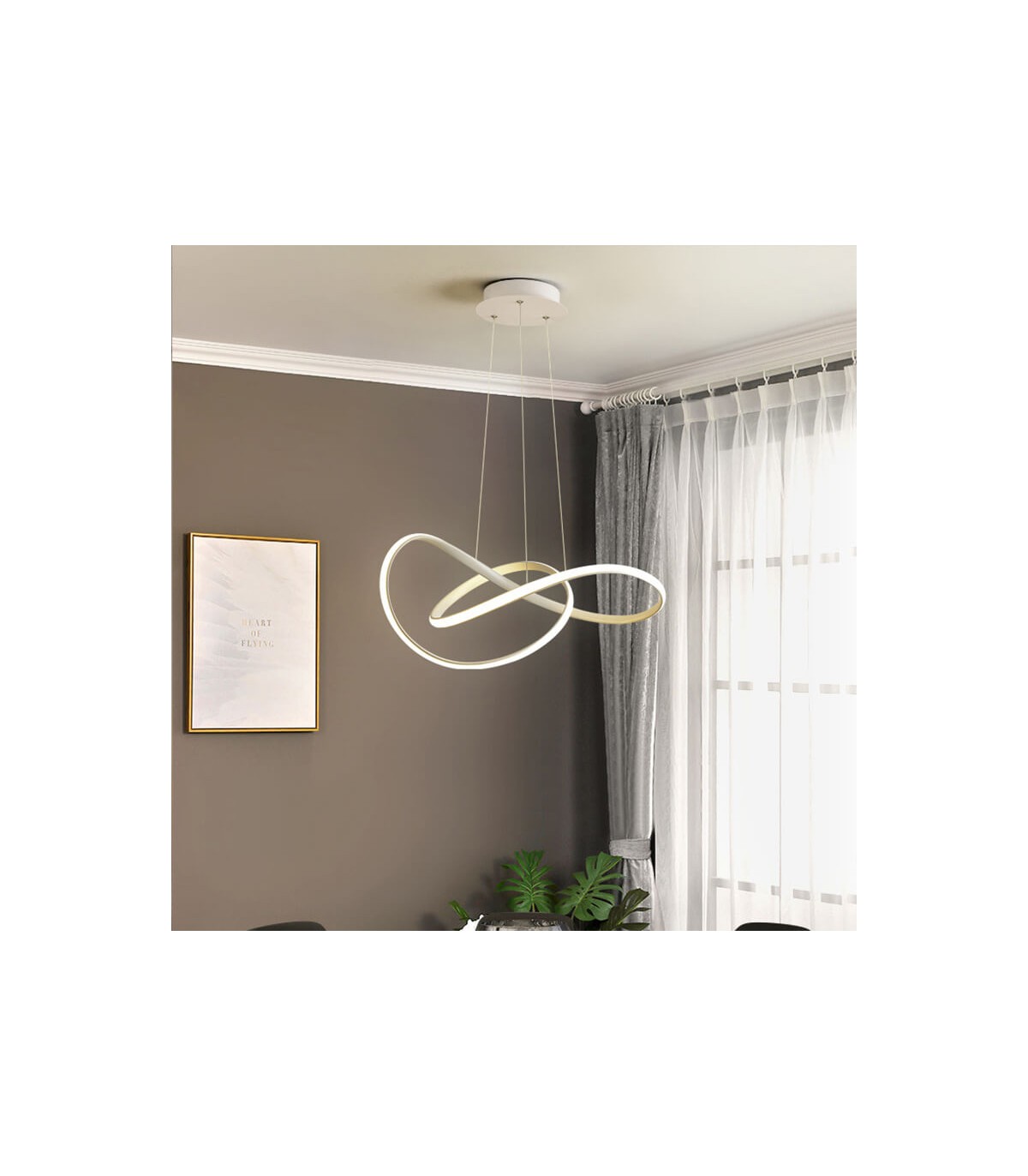 Lámpara Colgante SWIRL BLANCO 58W 5220Lm CCT
