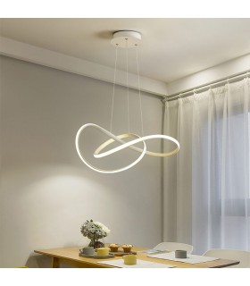 Lámpara Colgante SWIRL BLANCO 58W 5220Lm CCT