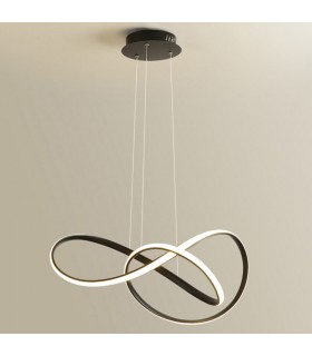 Lámpara Colgante SWIRL NEGRO 58W 5220Lm CCT
