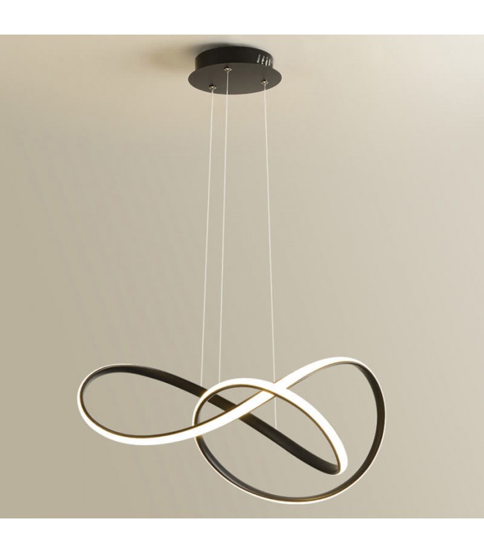 Lámpara Colgante SWIRL NEGRO 58W 5220Lm CCT