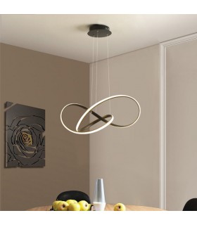 Lámpara Colgante SWIRL NEGRO 58W 5220Lm CCT
