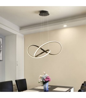 Lámpara Colgante SWIRL NEGRO 58W 5220Lm CCT