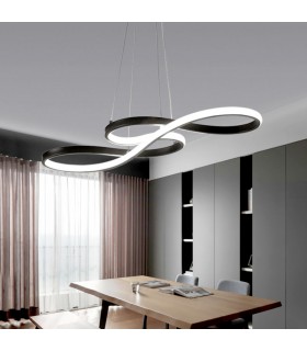 Lámpara Colgante RUHU NEGRO 45W 4050Lm CCT