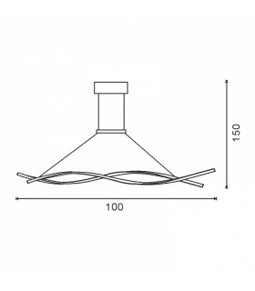 Lámpara Colgante TWIST II BLANCO 22W 2880Lm CCT