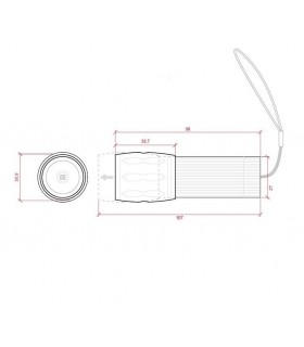 Linterna Aluminio Ultrabrillo 3W ZOOM 3R03-AAA