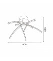 Lámpara de Techo Aranha Cromo 78W 6000Lm CCT