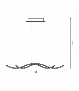 Lámpara Colgante TWIST CROMO 32W 2880Lm CCT