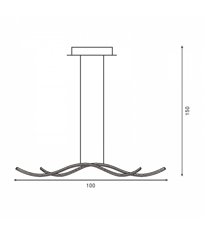 Lámpara Colgante TWIST CROMO 32W 2880Lm CCT