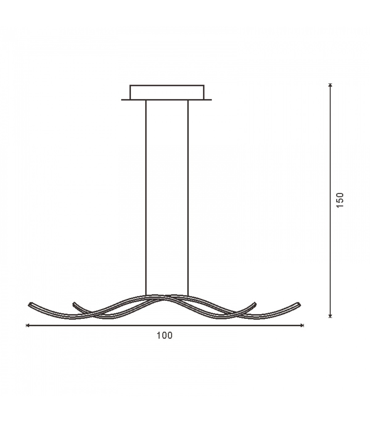 Lámpara Colgante TWIST CROMO 32W 2880Lm CCT