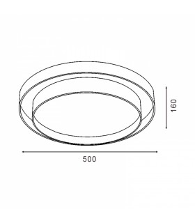 Plafón Led DARI 80W 7040Lm CCT