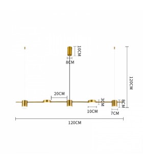 Lámpara Colgante Sixng Oro 30W 3000Lm