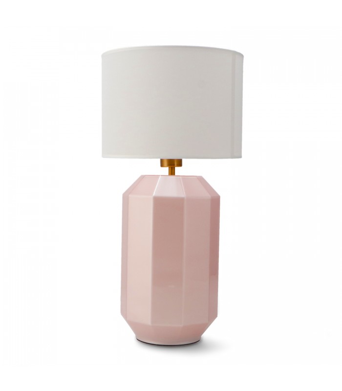 Lámpara Sobremesa Aqua Blanco/Rosa 1xE27