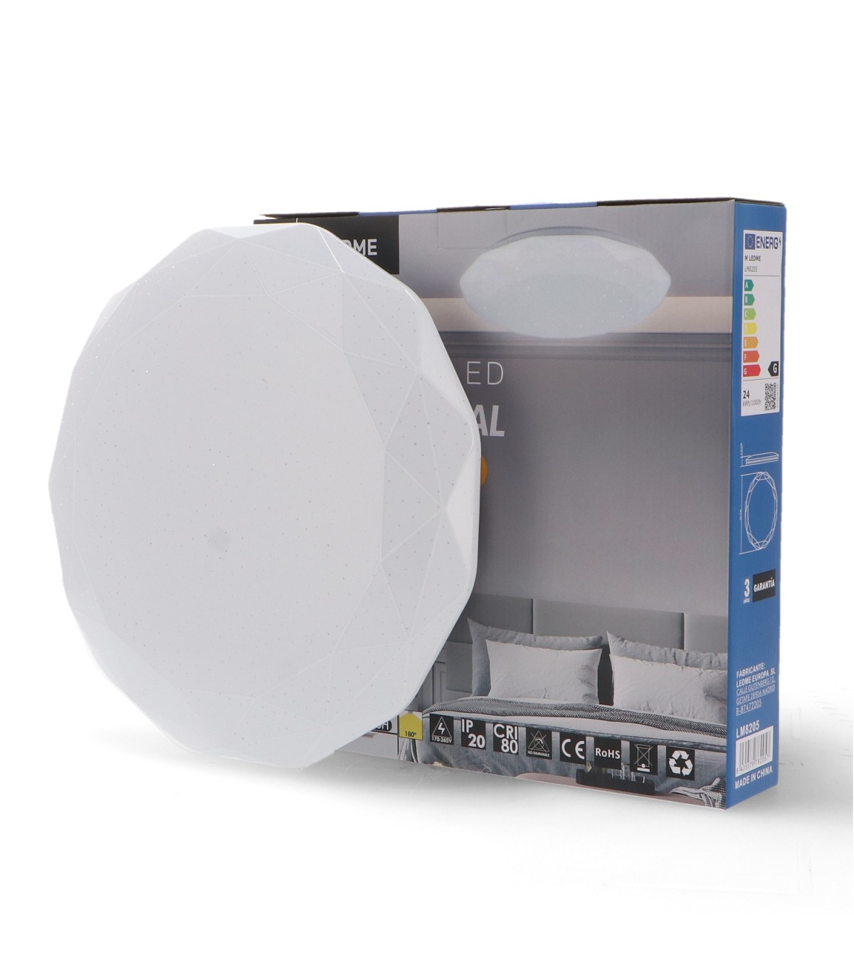 Plafón Led DIAL 36W 3000LM 180º IP20