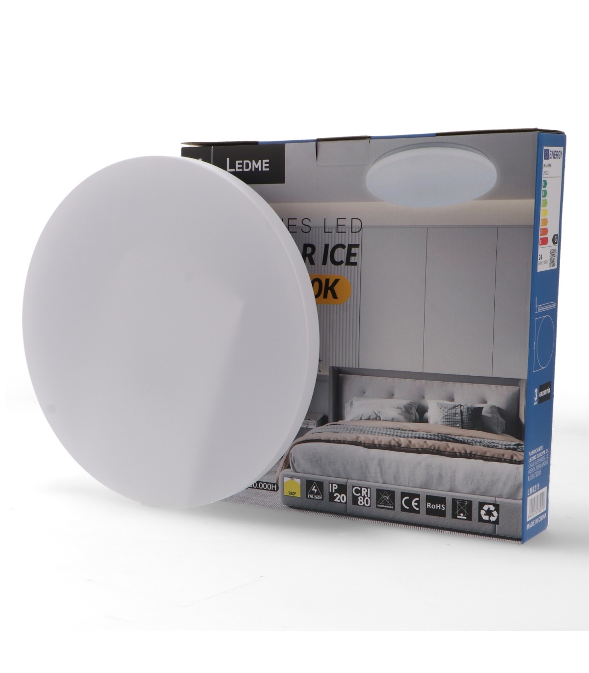 Plafón Led ICE 36W 3000LM 180º IP20