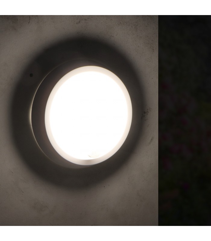 Aplique Redondo Led SPHERE 12W 960LM IP54 Con Detector De Presencia