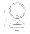 Aplique Redondo Led SPHERE 12W 960LM IP54 Con Detector De Presencia