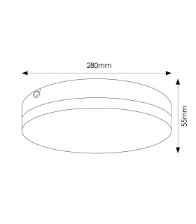 Plafón LED Round Nature 24-18-15-12W 2400-1800-1500-1200Lm IP65 CCT