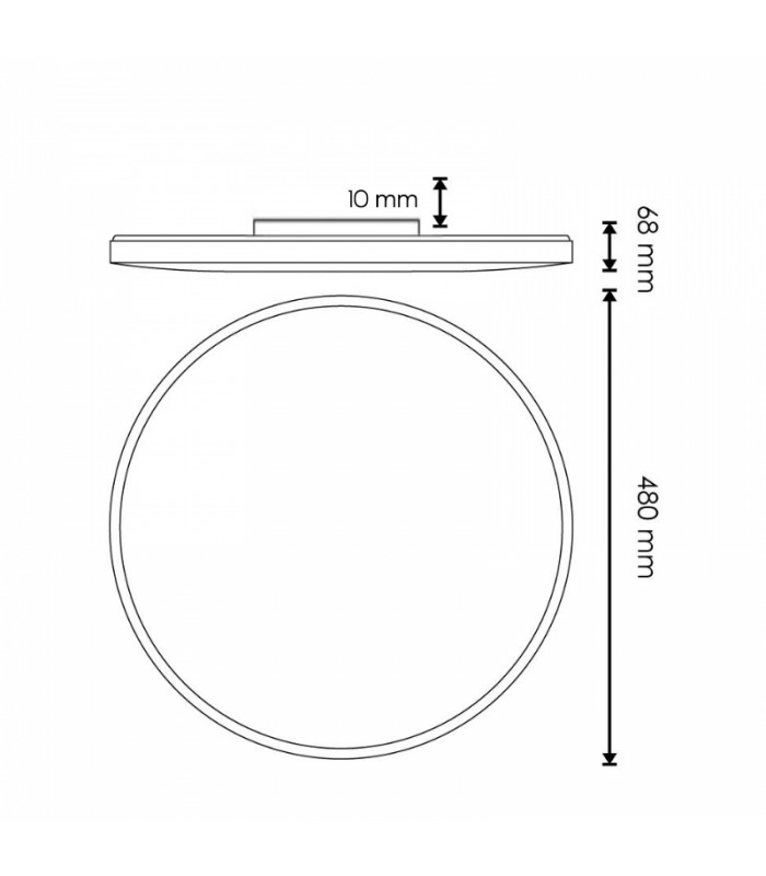 Plafón Led SENSE 50W 5000Lm IP44
