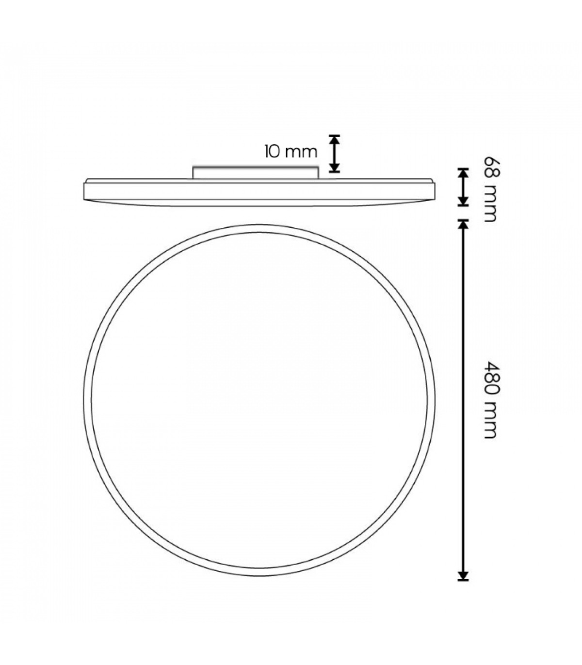 Plafón Led SENSE 50W 5000Lm IP44