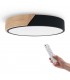 Plafón Wood Round Negro/Madera 24W 2400Lm CCT