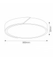 Plafón Wood Round Gris/Madera 24W 2400Lm CCT