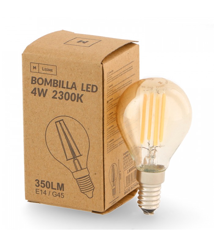 Bombilla Led Filamento 4W 350LM E14 Serie Vintage