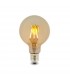 Bombilla LED filamento 6W 500Lm 360º  E27 G95 2500K Ambar Serie VINTAGE